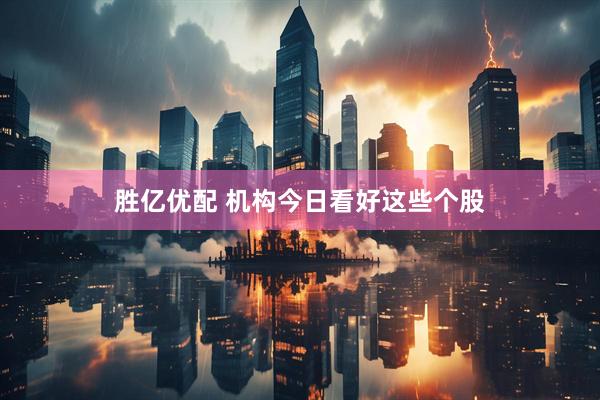 胜亿优配 机构今日看好这些个股