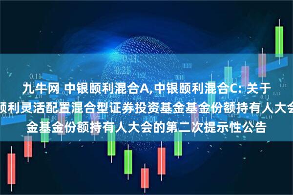 九牛网 中银颐利混合A,中银颐利混合C: 关于以通讯方式召开中银颐利灵活配置混合型证券投资基金基金份额持有人大会的第二次提示性公告